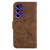 Samsung Galaxy A16 5G Little Tiger Embossed Leather Phone Case - Brown