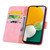 Samsung Galaxy A16 5G Mandala Embossed Dual-Fold Calf Leather Phone Case - Pink
