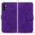 Samsung Galaxy A16 5G Mandala Embossed Dual-Fold Calf Leather Phone Case - Purple