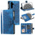 Samsung Galaxy A16 5G Multi-Card Totem Zipper Leather Phone Case - Blue Samsung Galaxy A16 5G Multi-Card Totem Zipper Leather Phone Case - Blue