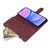 Samsung Galaxy A16 5G Multifunctional Frosted Zipper Wallet Leather Phone Case - Wine Red