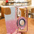 Samsung Galaxy A16 5G Plated Gradient Glitter Round Holder TPU Phone Case - Pink