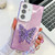 Samsung Galaxy A16 5G Plating Glitter Lens Film Texture Butterfly Holder Wristband Phone Case - Purple Tinfoil Texture Samsung Galaxy A16 5G Plating Glitter Lens Film Texture Butterfly Holder Wristband Phone Case - Purple Tinfoil Texture