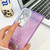 Samsung Galaxy A16 5G Plating Glitter Texture Fold Holder TPU Phone Case with Lens Film - Purple Tinfoil Texture