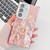 Samsung Galaxy A16 5G Plating Glitter Texture Ring Holder TPU Phone Case with Lens Film - Pink Wrinkles