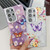 Samsung Galaxy A16 5G Plating Texture Butterfly TPU Phone Case with Glitter Lens Film - Purple Butterflies HU4