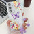 Samsung Galaxy A16 5G Plating Texture Butterfly Wristband TPU Phone Case with Glitter Lens Film - Flowers Butterflies HU1