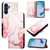 Samsung Galaxy A16 5G PT003 Marble Pattern Flip Leather Phone Case - Rose Gold