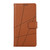 Samsung Galaxy A16 5G PU Genuine Leather Texture Embossed Line Phone Case - Brown