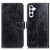 Samsung Galaxy A16 5G Retro Crazy Horse Texture Leather Phone Case - Black