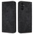 Samsung Galaxy A16 5G Retro Elephant Embossed Leather Phone Case - Black