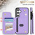 Samsung Galaxy A16 5G Rhombic Dual Buckle Card Slots Phone Case with Lanyard - Purple