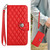 Samsung Galaxy A16 5G Rhombic Texture Flip Leather Phone Case with Lanyard - Red