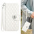 Samsung Galaxy A16 5G Rhombic Texture Flip Leather Phone Case with Lanyard - White