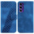 Samsung Galaxy A16 5G Seven-shaped Embossed Leather Phone Case - Blue