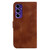 Samsung Galaxy A16 5G Seven-shaped Embossed Leather Phone Case - Brown