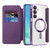 Samsung Galaxy A16 5G Shield MagSafe RFID Anti-theft Rhombus Leather Phone Case - Purple