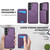 Samsung Galaxy A16 5G Skin Feel Detachable Card Bag Magsafe Phone Case - Purple Samsung Galaxy A16 5G Skin Feel Detachable Card Bag Magsafe Phone Case - Purple