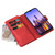 Samsung Galaxy A16 5G Skin Feel Multi Card Slots Zipper Wallet Leather Phone Case - Red