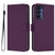 Samsung Galaxy A16 5G Skin Feel Solid Color Leather Phone Case with Lanyard - Violet