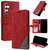 Samsung Galaxy A16 5G Skin Feel Splicing Leather Phone Case - Red