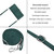 Samsung Galaxy A16 5G Skin Feel Stripe Pattern Leather Phone Case with Long Lanyard - Green