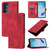 Samsung Galaxy A16 5G Skin-feel Embossed Leather Phone Case - Red