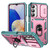 Samsung Galaxy A16 5G Sliding Camshield TPU + PC Phone Case with Holder - Pink+Green