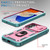 Samsung Galaxy A16 5G Sliding Camshield TPU + PC Phone Case with Holder - Pink+Green