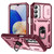 Samsung Galaxy A16 5G Sliding Camshield TPU + PC Phone Case with Holder - Pink+Rose Red