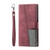 Samsung Galaxy A16 5G TTUDRCH Embossed Line Splicing Leather Phone Case - Wine Red