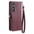 Samsung Galaxy A16 5G Wallet Multi-card Slot Leather Phone Case with Lanyard - Wine Red