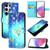 Samsung Galaxy S25 Ultra 5G 3D Painting Horizontal Flip Leather Phone Case - Golden Butterfly