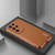 Samsung Galaxy S25 Ultra 5G AZNS Electroplated Edge Carbon Fiber Texture Phone Case - Brown