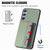 Samsung Galaxy S25 Ultra 5G Carbon Fiber Magnetic Card Wallet RFID Blocking Phone Case - Green