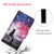 Samsung Galaxy S25 Ultra 5G Colored Drawing Pattern Leather Phone Case - Star Sky Cat