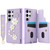 Samsung Galaxy S25 Ultra 5G Crossbody Flower Pattern Leather Phone Case - Purple