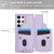 Samsung Galaxy S25 Ultra 5G Crossbody Flower Pattern Leather Phone Case - Purple