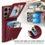 Samsung Galaxy S25 Ultra 5G Crossbody Lanyard Zipper Wallet Leather Phone Case - Wine Red
