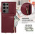 Samsung Galaxy S25 Ultra 5G Crossbody Lanyard Zipper Wallet Leather Phone Case - Wine Red