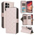 Samsung Galaxy S25 Ultra 5G Crossbody Rhombic Zipper Tower Buckle Leather Phone Case with Lanyard - Beige