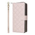 Samsung Galaxy S25 Ultra 5G Crossbody Rhombic Zipper Tower Buckle Leather Phone Case with Lanyard - Beige