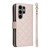 Samsung Galaxy S25 Ultra 5G Crossbody Rhombic Zipper Tower Buckle Leather Phone Case with Lanyard - Beige