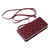 Samsung Galaxy S25 Ultra 5G Crossbody Rhombic Zipper Tower Buckle Leather Phone Case with Lanyard - Wine Red