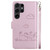 Samsung Galaxy S25 Ultra 5G Cute Cats RFID Leather Phone Case - Rose Gold