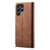 Samsung Galaxy S25 Ultra 5G Denim Texture Casual Style Horizontal Flip Leather Case - Brown Samsung Galaxy S25 Ultra 5G Denim Texture Casual Style Horizontal Flip Leather Case - Brown