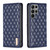 Samsung Galaxy S25 Ultra 5G Diamond Lattice Magnetic Leather Flip Phone Case - Blue