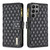 Samsung Galaxy S25 Ultra 5G Diamond Lattice Zipper Wallet Leather Flip Phone Case - Black Samsung Galaxy S25 Ultra 5G Diamond Lattice Zipper Wallet Leather Flip Phone Case - Black