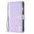 Samsung Galaxy S25 Ultra 5G Diamond Lattice Zipper Wallet Leather Flip Phone Case - Purple