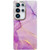 Samsung Galaxy S25 Ultra 5G Electroplated Marble Texture Phone Case - Gold Purple Red M15